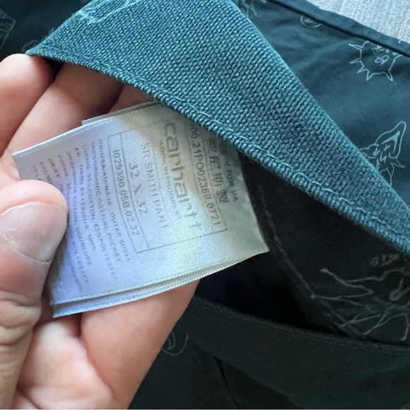 Carhartt WIP x Stray Rats Smith Canvas Pants Duck Blue Size 32x32 NEW - Picture 4 of 8